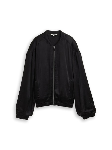 Oversize Satin Bomber Jacke