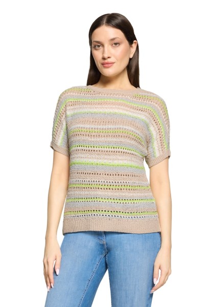 Lochstrick-Pullover