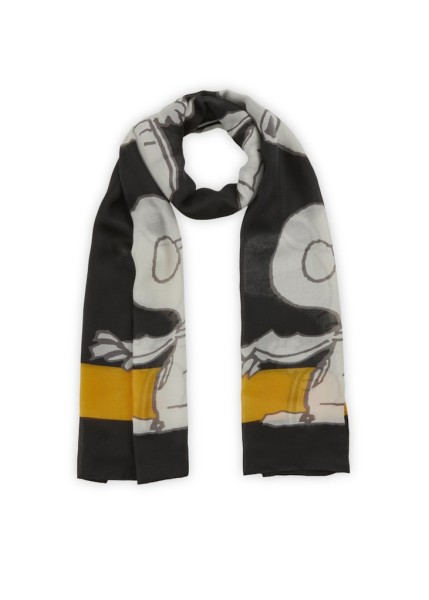 PEANUTS? Schal aus recyceltem Polyester mit fahrendem Snoopy
