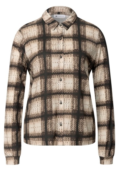 Langarm Jersey Shirt im Blusen-Look