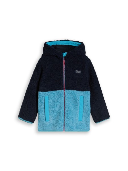 Teddy Jacke mit Colour Blocking