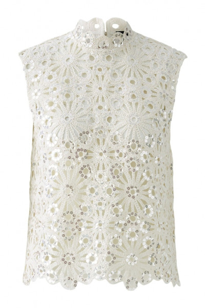 Bluse Baumwolle mit Pailletten