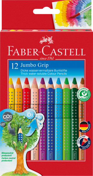 Faber-Castell Jumbo Grip Buntstifte - 12er Kartonetui