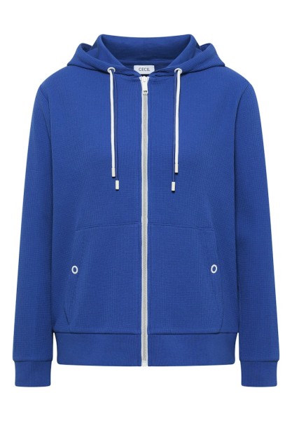 Langarm Jacke mit Kapuze und Struktur