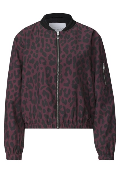Blouson mit Rundhals und Leo-Muster