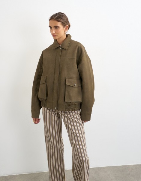 TSTILDE COATED BOMBER JACKET OTW