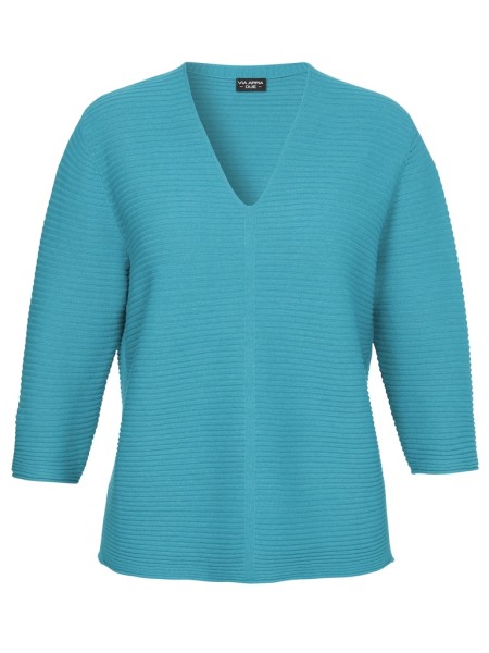 Pullover V-Ausschnitt 3/4 Arm Struktur