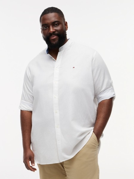 BT- LIN BLEND STAND COLLAR S-B