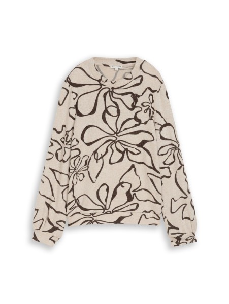 Cosy Langarmshirt mit Muster