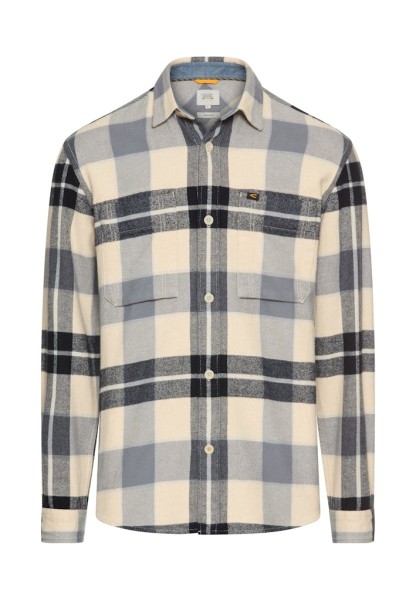 Flanellhemd mit Kontrastdetails und Brusttaschen