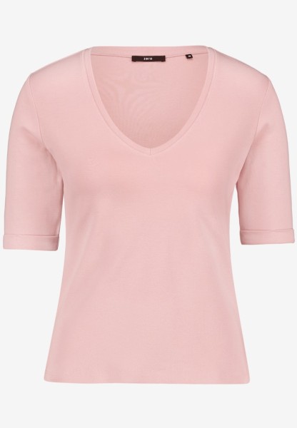 Basic-T-Shirt mit V-Ausschnitt