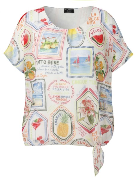 Bluse Rundhals 1/2 Arm Druck
