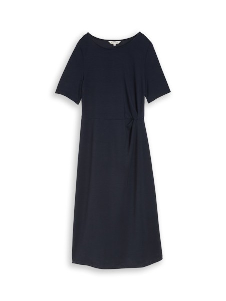 Scuba Midi-Kleid mit Knoten-Detail