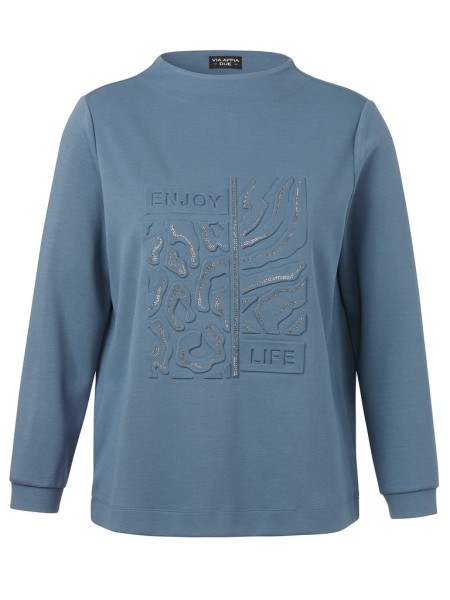 Sweatshirt Kelchkragen 1/1 Arm Motiv