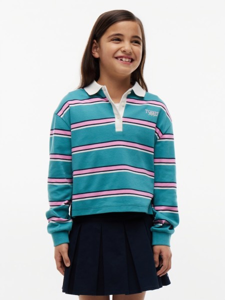 RUGBY STRIPE POLO LS