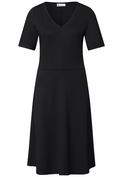 Knielanges Kleid aus Jersey mit Kurzarm