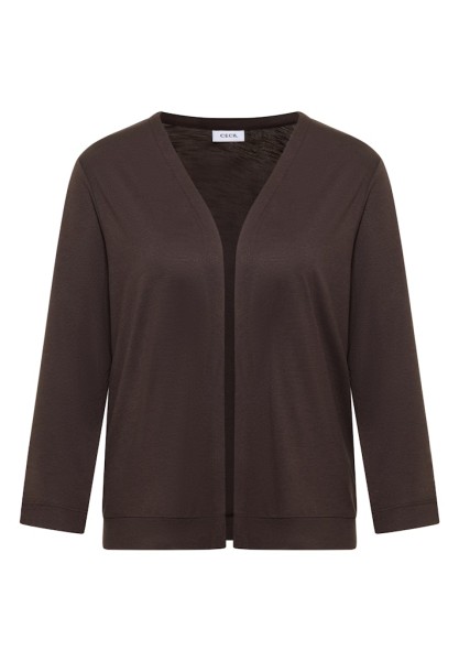 Offene Jacke in Unifarbe mit 3/4-Arm
