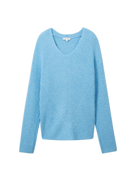 V-Ausschnitt Strickpullover