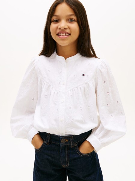 BRODERIE ANGLAISE SHIRT LS
