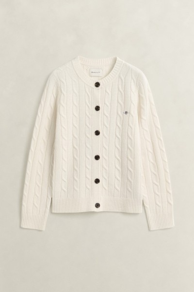 Zopfstrick Strickjacke aus Lambswool