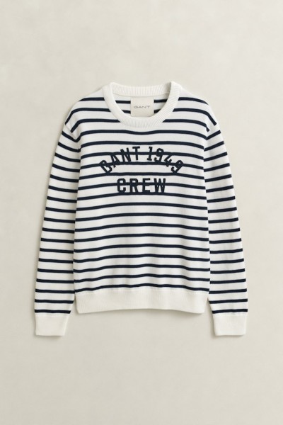 Breton Striped Pullover mit Grafik
