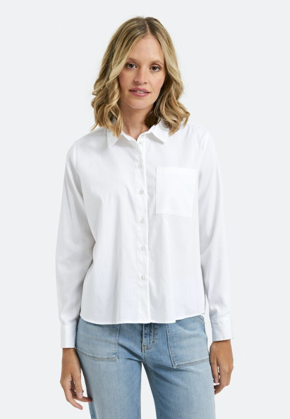 Short Fitted Shirt Collar Blouse