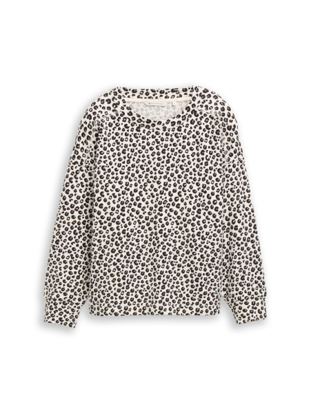 Loose Fit Sweatshirt mit Leo-Print