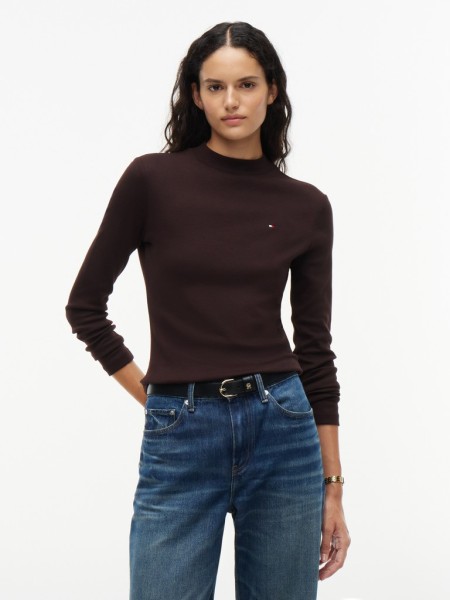SLIM CODY MOCK-NK LS TEE