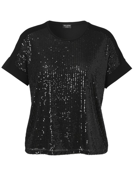 T-Shirt Rundhals 1/2 Arm Pailletten