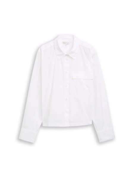 Boxy Fit Hemdbluse aus Baumwolle