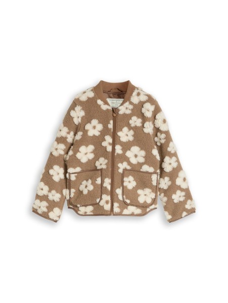 Teddy Bomberjacke mit Blumenmuster