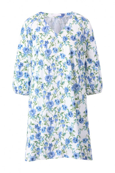 Printed cotton mini dress