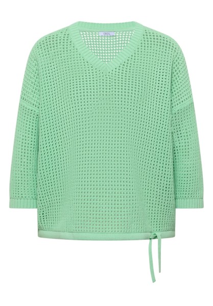 Kurzarm Pullover im Crochet-Look