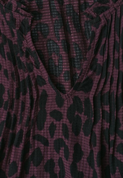 3/4-Arm Bluse mit Split Neck und Print