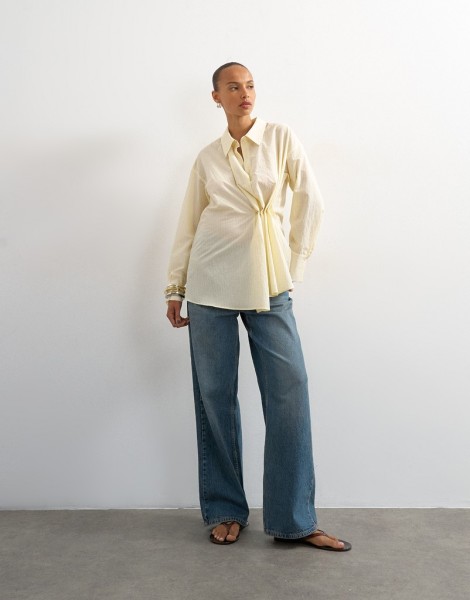 TSELISA LS CINCH SHIRT WVN