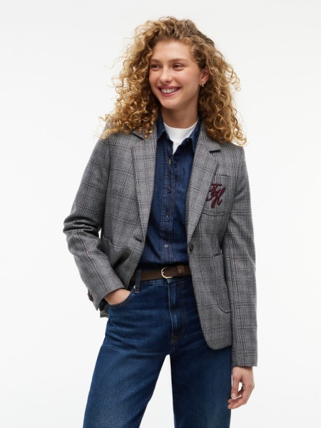 GREY CHECK CLASSIC BLAZER