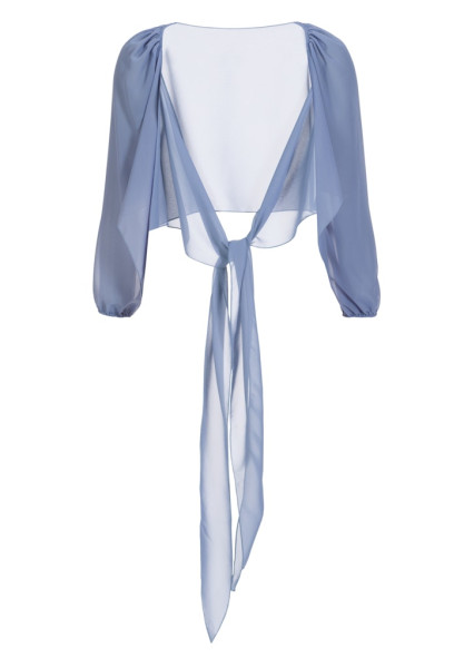 Wickelbolero mit langen Ärmeln