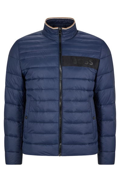 Wasserabweisende Steppjacke mit 3D-Logo-Tape