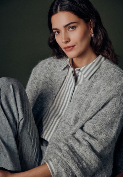 Bluse Satingewebe Langarm