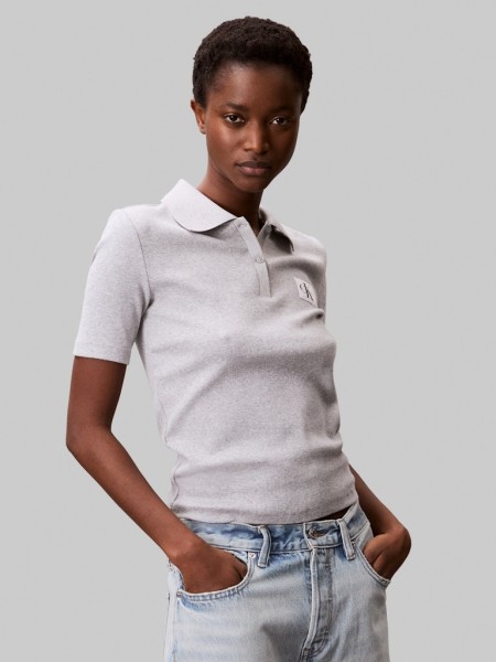 A - WOVEN LABEL 2X2 RIB POLO