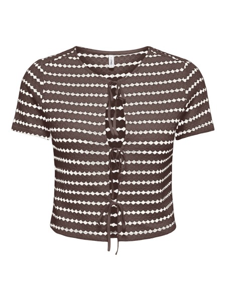 ONLEVA S/S STRIPE TIE TOP JRS