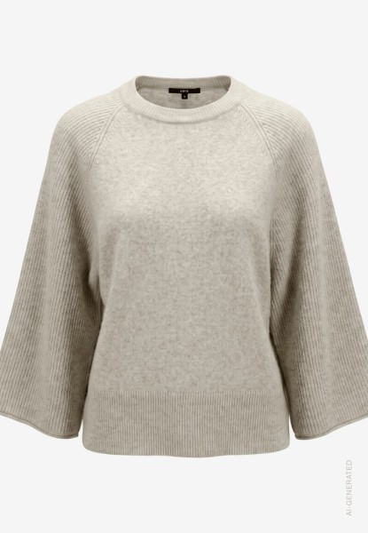Damen Strickpullover mit Fledermausärmeln