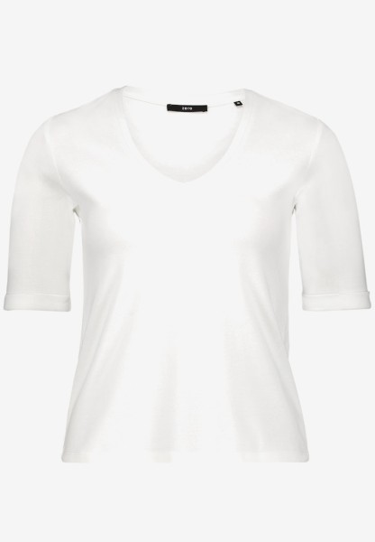 Basic-T-Shirt mit V-Ausschnitt