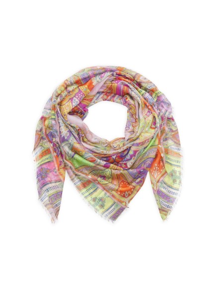 Hochwertiges Tuch aus Modal-Seiden-Mischung mit Paisley-Muster