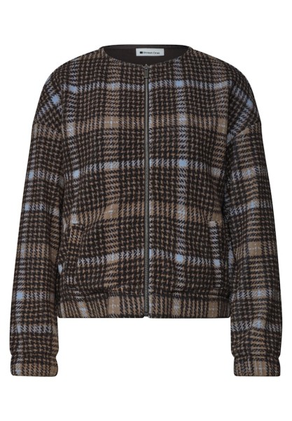 Jacke mit Rundhals und Cord-Struktur