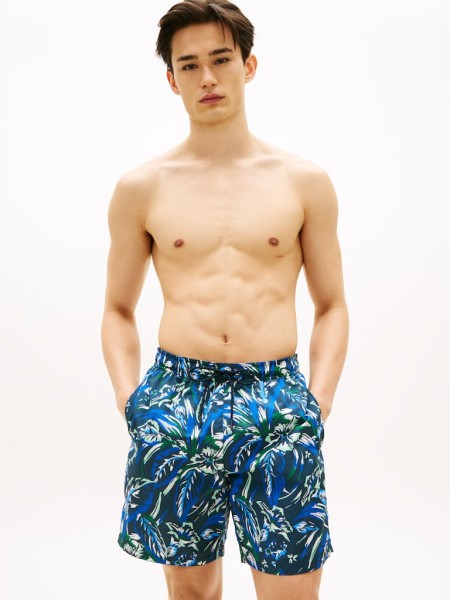 Essential Print Long Length Swim Shorts