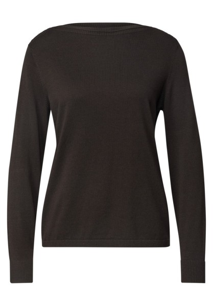 Basic Pullover mit U-Boot-Ausschnitt