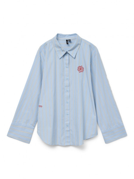 VMCHARLOTTE LS STRIPE EMB SHIRT WVN GA