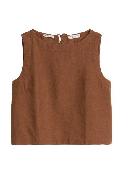 Ärmellose Leinenbluse regular