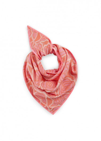 Leichtes Dreieckstuch aus Baumwolle mit Blumen-Muster